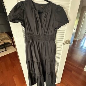 Quince Black Midi Dress